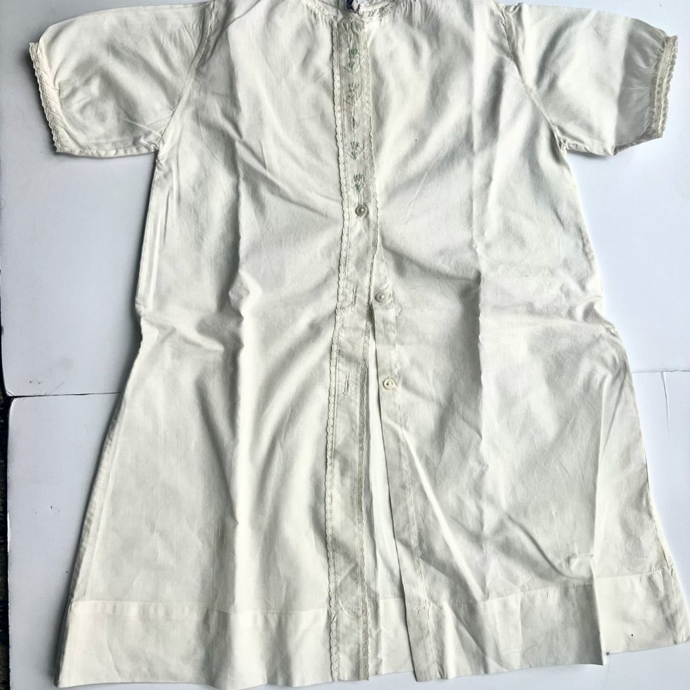Vintage 1940's - 50's Hand-Embroidered Infant Dress 17.00